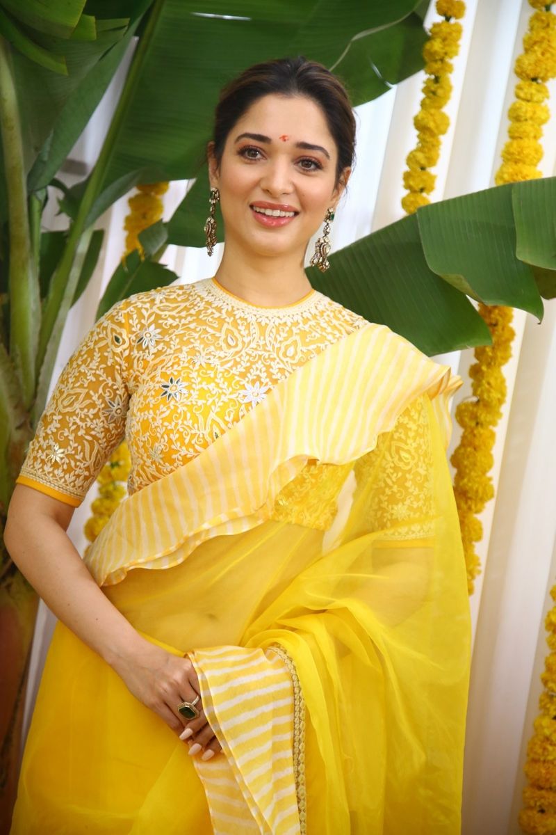 Tamannaah at Chiranjeevi Bhola Shankar movie launch