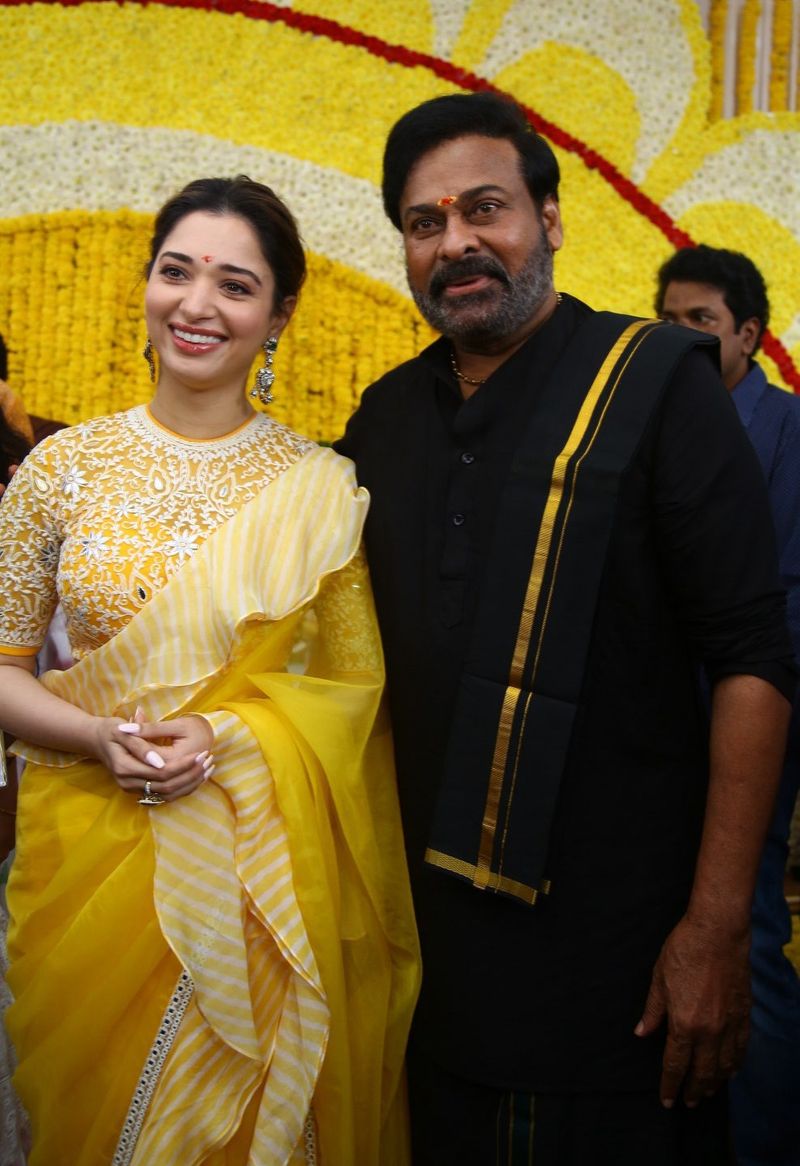 Tamannaah at Chiranjeevi Bhola Shankar movie launch