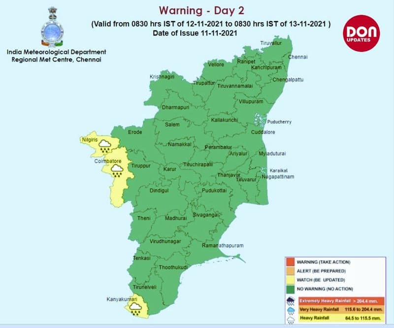 Barometric depression beginning to cross the coast; Removal of Red Alert issued to Chennai