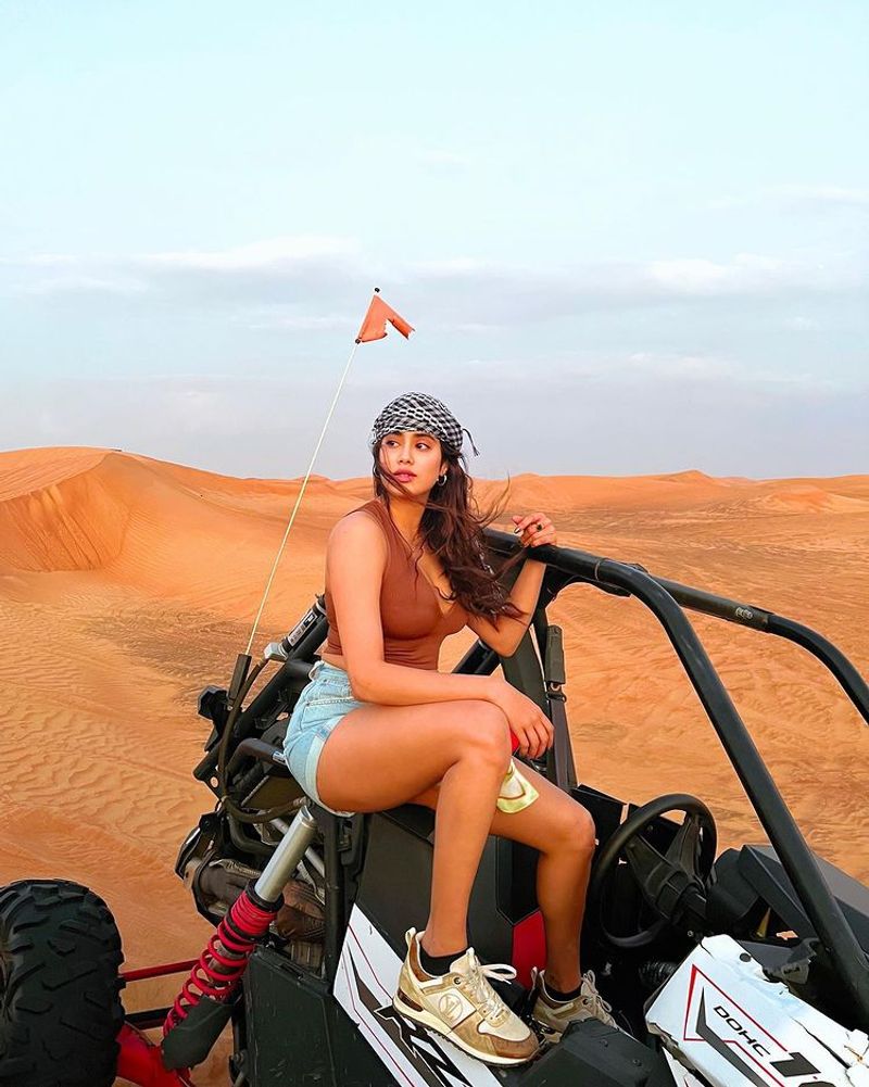 JanhviKapoor and KhushiKapoor have a fun time riding quad bikes for desert hot photos