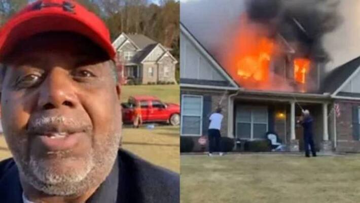 this preacher goes facebook live during burning his house this preacher goes facebook live during burning his house