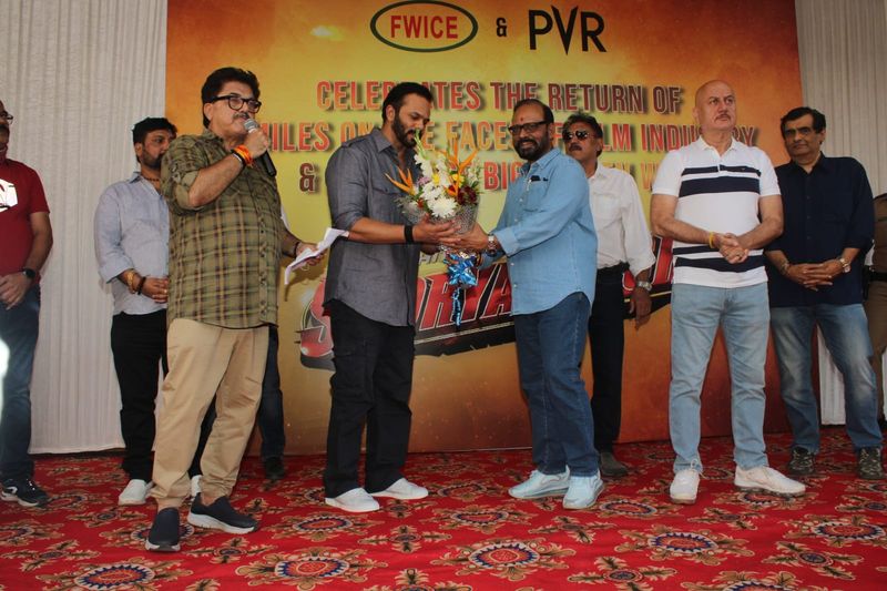 Rohit Shetty Anupam Kher celebrate Sooryavanshi 100 crore club entry see pics inside drb