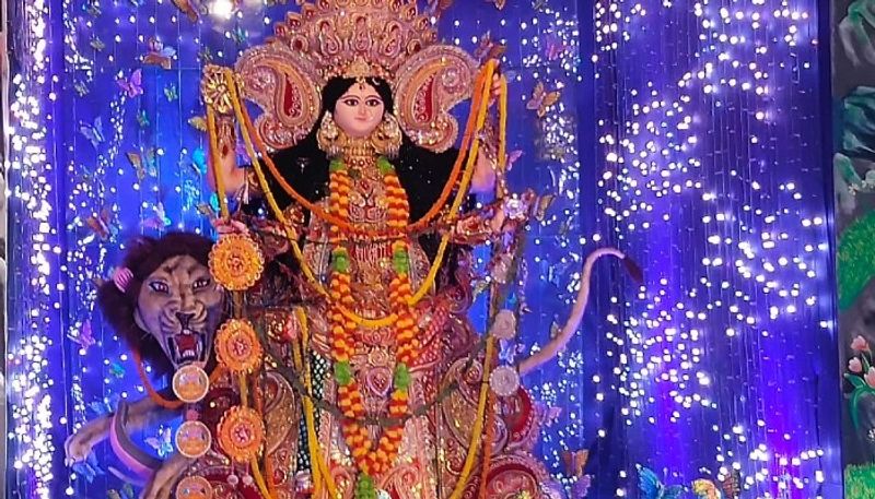 Crowds of visitors at Jagadhatri Puja in Chandannagar during Covid Situation RTB