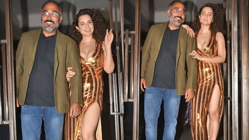 Kangana Ranaut trolled for her Revealing Dress at Tejas Wrapup Party kpg