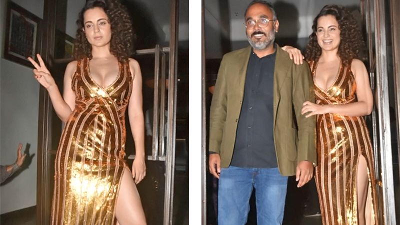 Kangana Ranaut trolled for her Revealing Dress at Tejas Wrapup Party kpg