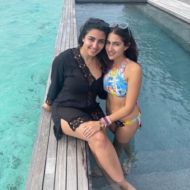 sara ali khan flaunts her bikini body in two piece pictures stunning