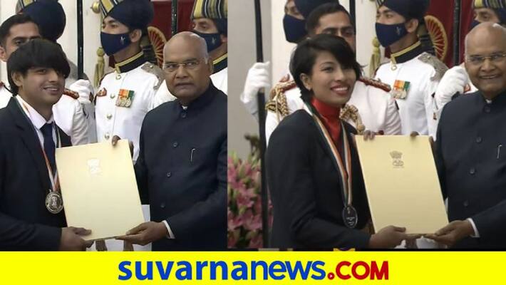 President Ram Nath Kovind on Saturday handed out the National Sports Awards 2021 in Delhi mnj President Ram Nath Kovind on Saturday handed out the National Sports Awards 2021 in Delhi mnj