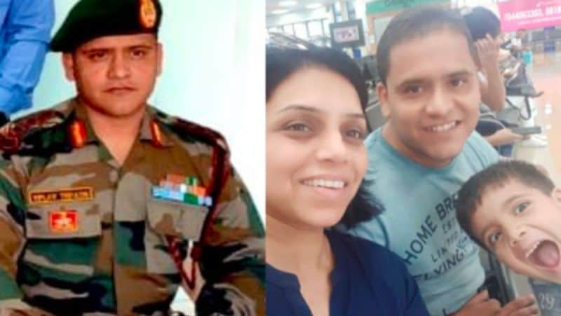 Manipur Colonel Viplav Tripathi with his wife and child attack painful photos kpn