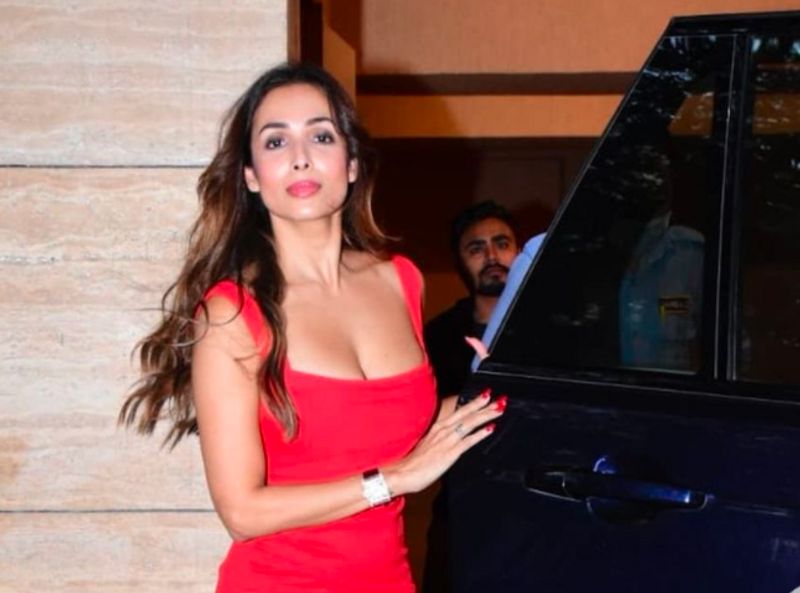 Actress Malaika Arora hot look in red as she gives her bold dress a sexy update dpl