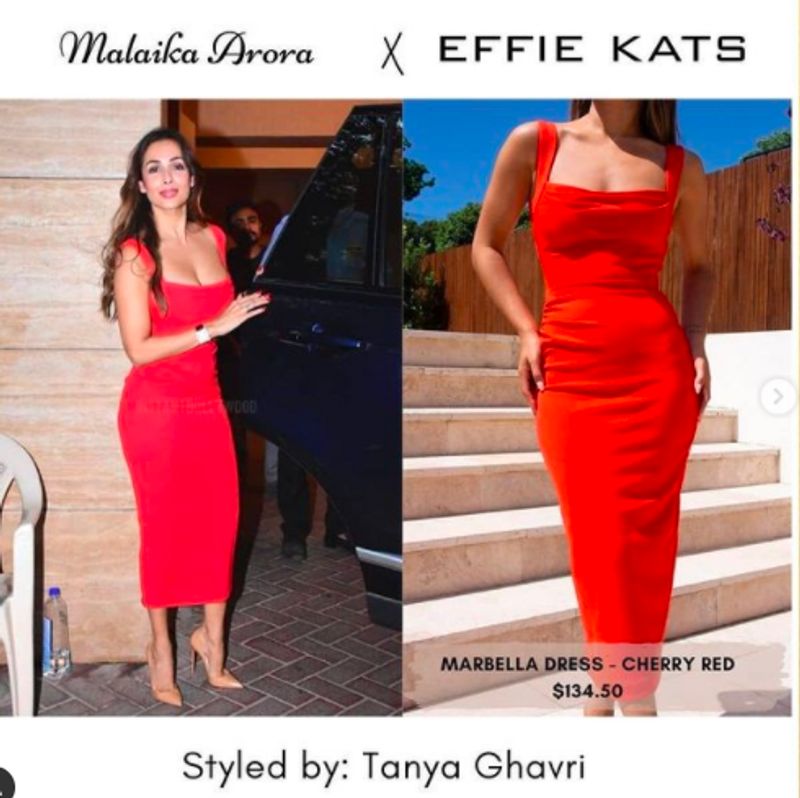 Actress Malaika Arora hot look in red as she gives her bold dress a sexy update dpl