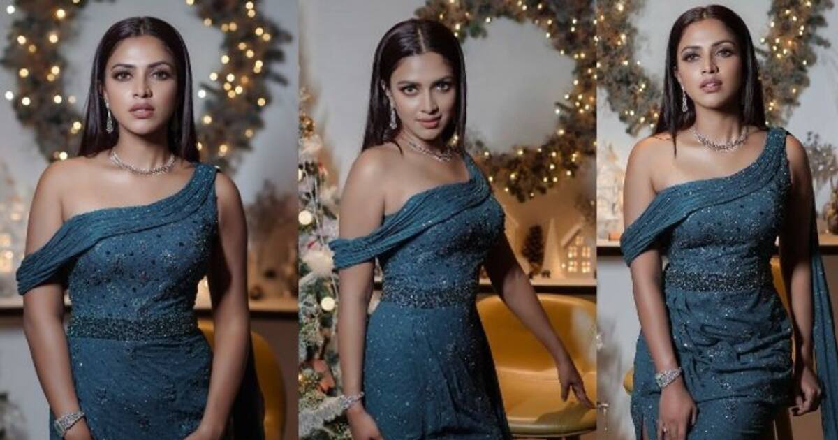 Amala Paul: ஒரு பக்கம் கழண்டு விழும் ஆடை.. ரொம்ப ஓப்பனாக கால் அழகை காட்டி விதவிதமாக கொடுத்த வெட்டிங் தீம் போஸ்