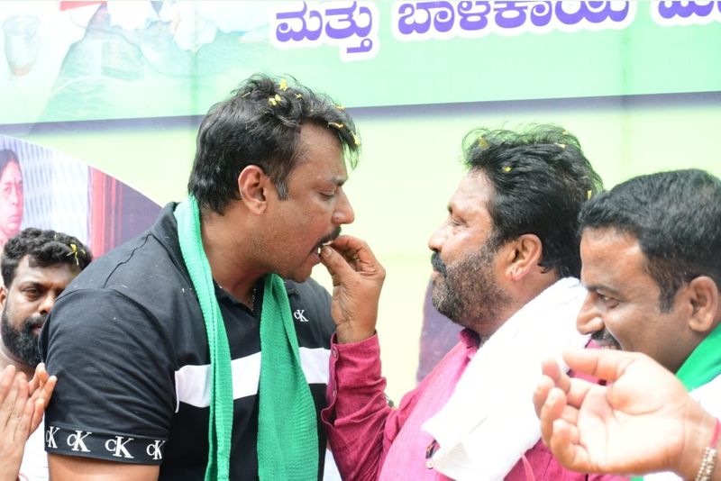 Minister BC Patil Celebrate Birthday with Farmers at Hirekerur in Haveri grg