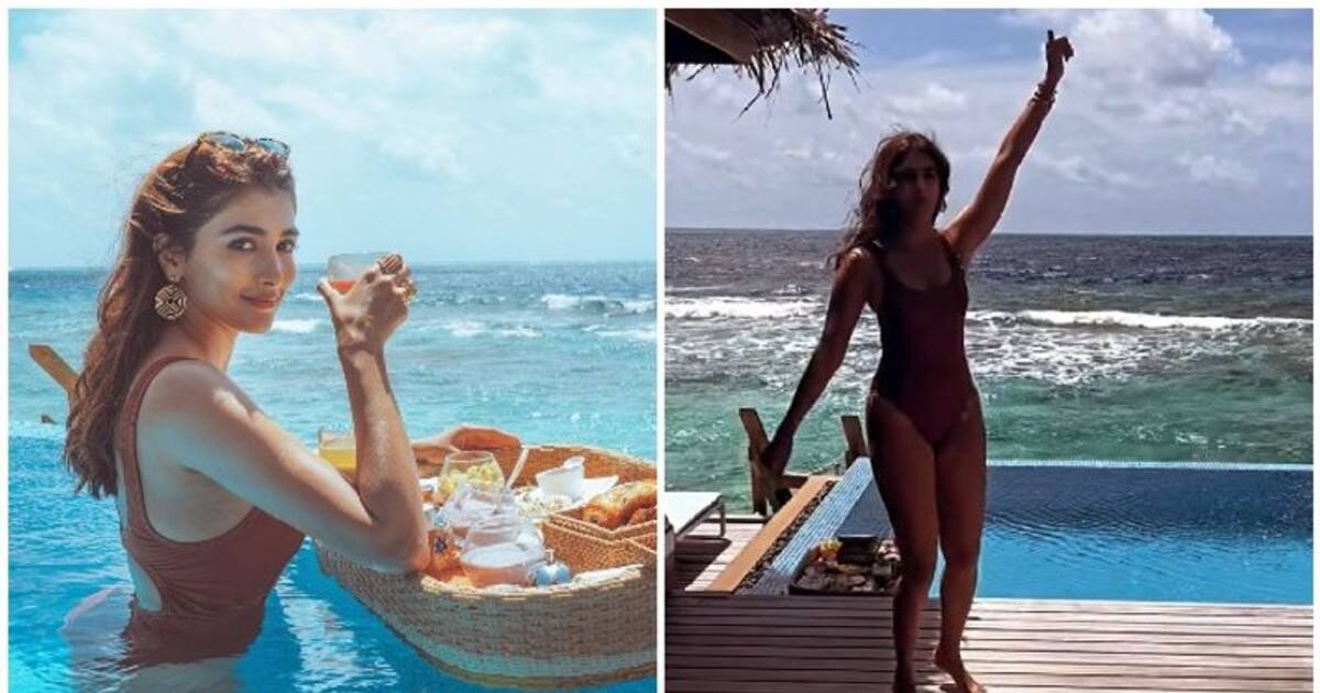 Pooja Hegde: பிகினி உடையில் மாலத்தீவை சூடேற்றும் 'Beast' பட நாயகி பூஜா ஹெக்டே!  லேட்டஸ்ட் கிளாமர் போட்டோஸ்!