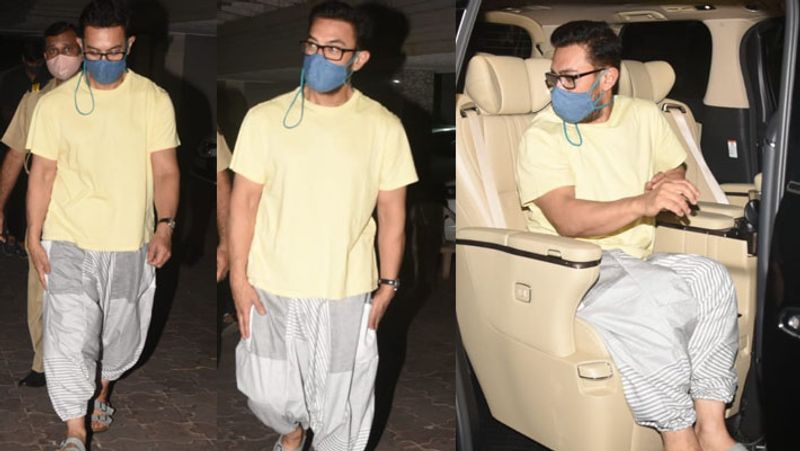 Aamir Khan spotted outside first wife Reena Duttas house