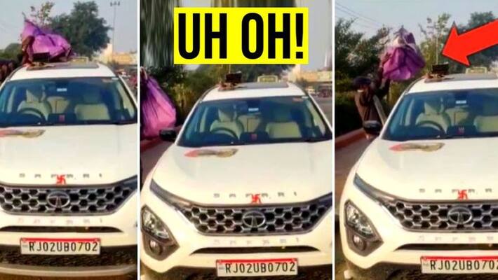 Owner uses new Tata Safari to collect garbage at Rajasthan Owner uses new Tata Safari to collect garbage at Rajasthan