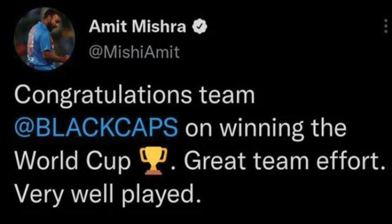 Netizens Trolled amit mishra For his Tweet after T20 World cup 2021 Final