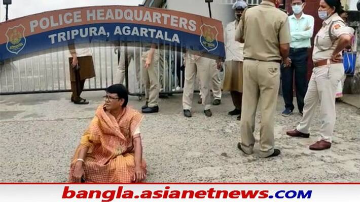 Tension in Tripura municipal polls Tmc candidate humiliated in police station Tension in Tripura municipal polls Tmc candidate humiliated in police station