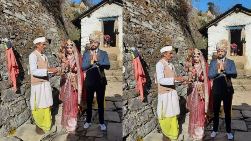Swaragini fame actress nikita sharma tie a knot with rohandeep singh in temple uttarakhand NTP