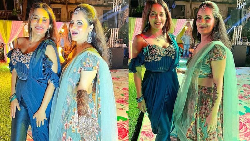 Puja Banerjee and Kunal Verma Haldi Ceremony, Monaslisa attend her mehndi Ceremony kpg