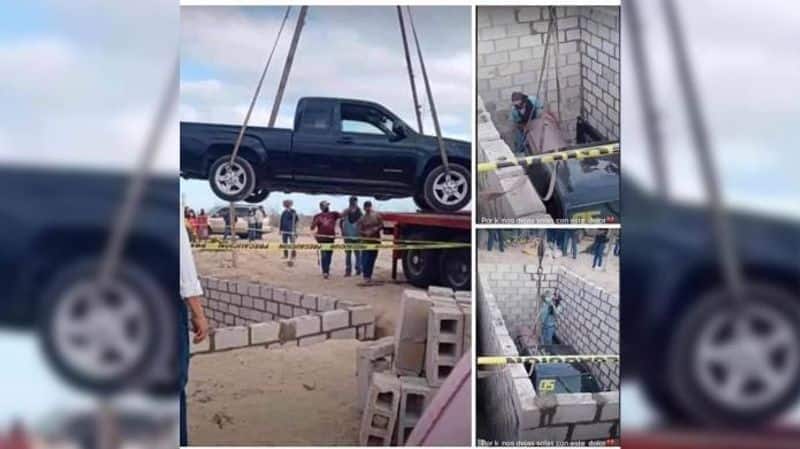Mexican man buried with  his truck