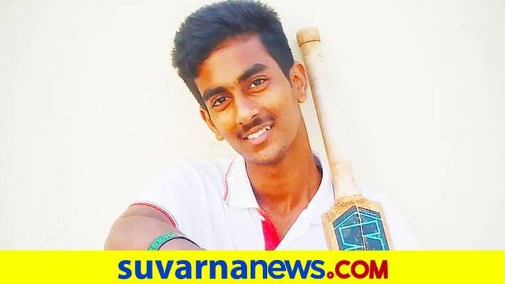 cricket player Prajwal Shirol suffres head injury while fielding in Hubli mnj cricket player Prajwal Shirol suffres head injury while fielding in Hubli mnj