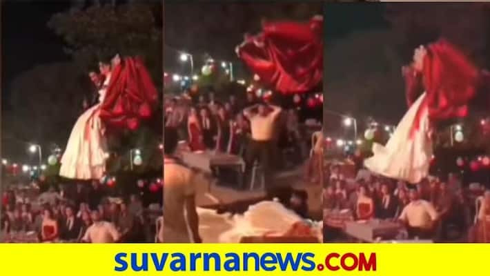 Grand wedding entry turns into a disaster video goes viral dpl Grand wedding entry turns into a disaster video goes viral dpl