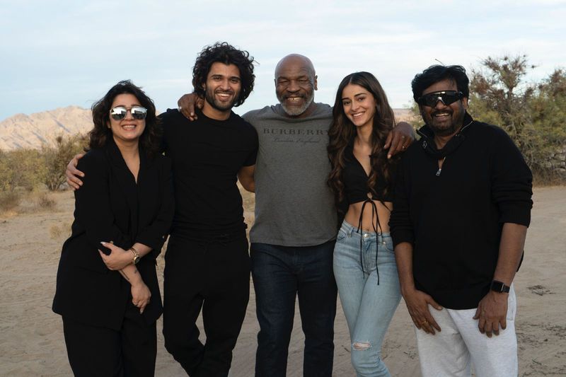liger team poses with legendary boxing champ mike tyson