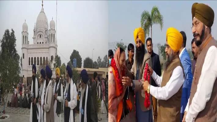 प्रकाश पर्व से पहले खुला करतारपुर कॉरिडोर, सिख श्रद्धालुओं के पहले जत्थे का पाकिस्‍तान में जोरदार स्‍वागत | punjab Kartarpur Corridor reopening , first indian sikh ...