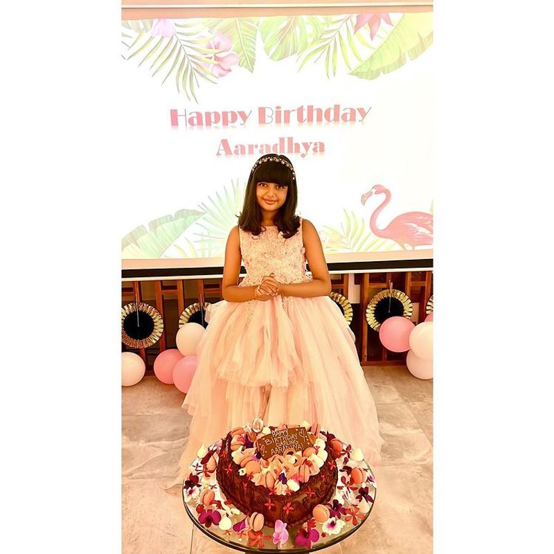 Aishwarya rai daughter look like her mother aaradhya bachchan birthday celebration photos