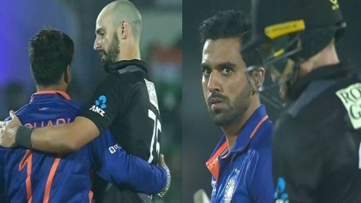 India Vs New Zealand T20I: Deepak Chahar stunning look at Martin guptill after Nz Opener dismissal in his Bowling India Vs New Zealand T20I: Deepak Chahar stunning look at Martin guptill after Nz Opener dismissal in his Bowling
