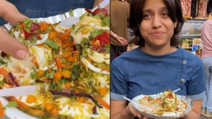 Food Vlogger Tries Tikki Rasgulla Chat and the video goes viral Food Vlogger Tries Tikki Rasgulla Chat and the video goes viral