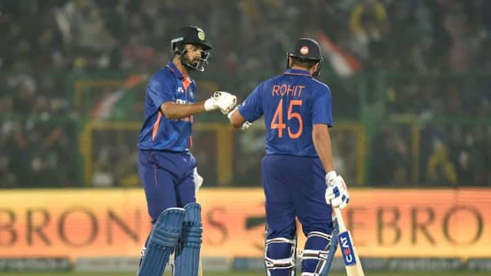 India vs New Zealand 1st T20I KL Rahul Rohit Sharma 50 runs stands scripted new record India vs New Zealand 1st T20I KL Rahul Rohit Sharma 50 runs stands scripted new record