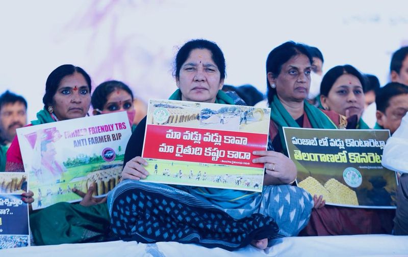 TRS Maha Dharna at Indirapark