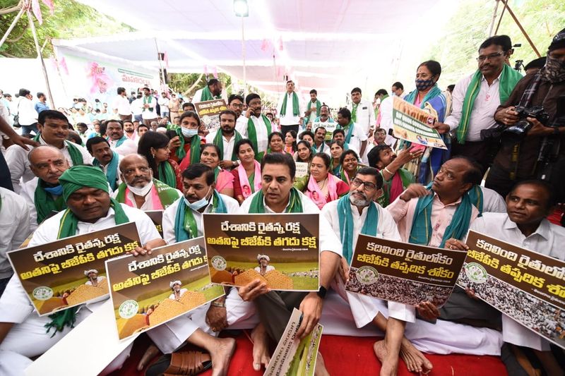 TRS Maha Dharna at Indirapark