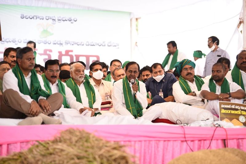 TRS Maha Dharna at Indirapark
