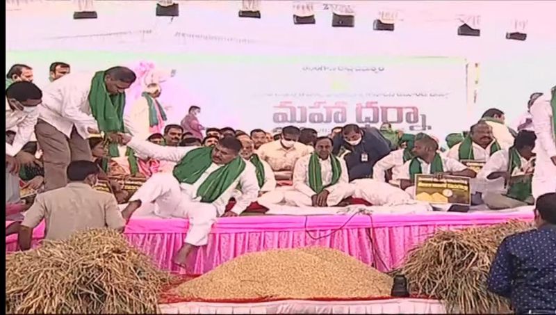 TRS Maha Dharna at Indirapark