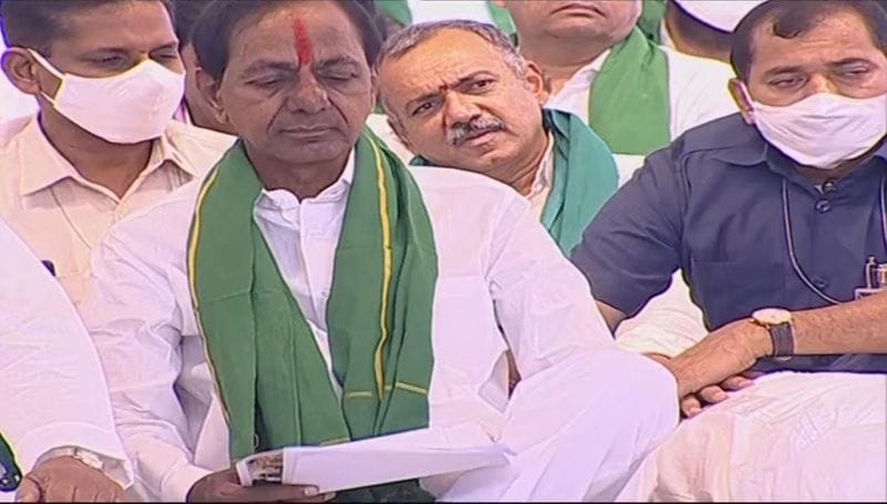 TRS Maha Dharna at Indirapark