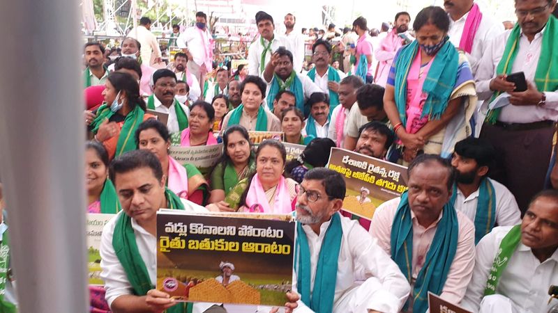 TRS Maha Dharna at Indirapark