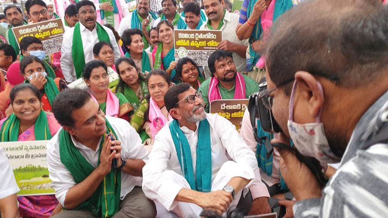 TRS Maha Dharna at Indirapark
