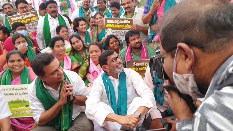 TRS Maha Dharna at Indirapark