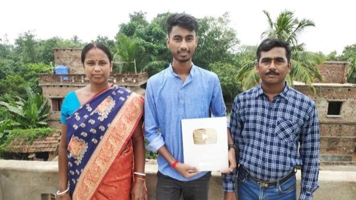young man from Murshidabad got the silver play button From YouTube bpsb young man from Murshidabad got the silver play button From YouTube bpsb