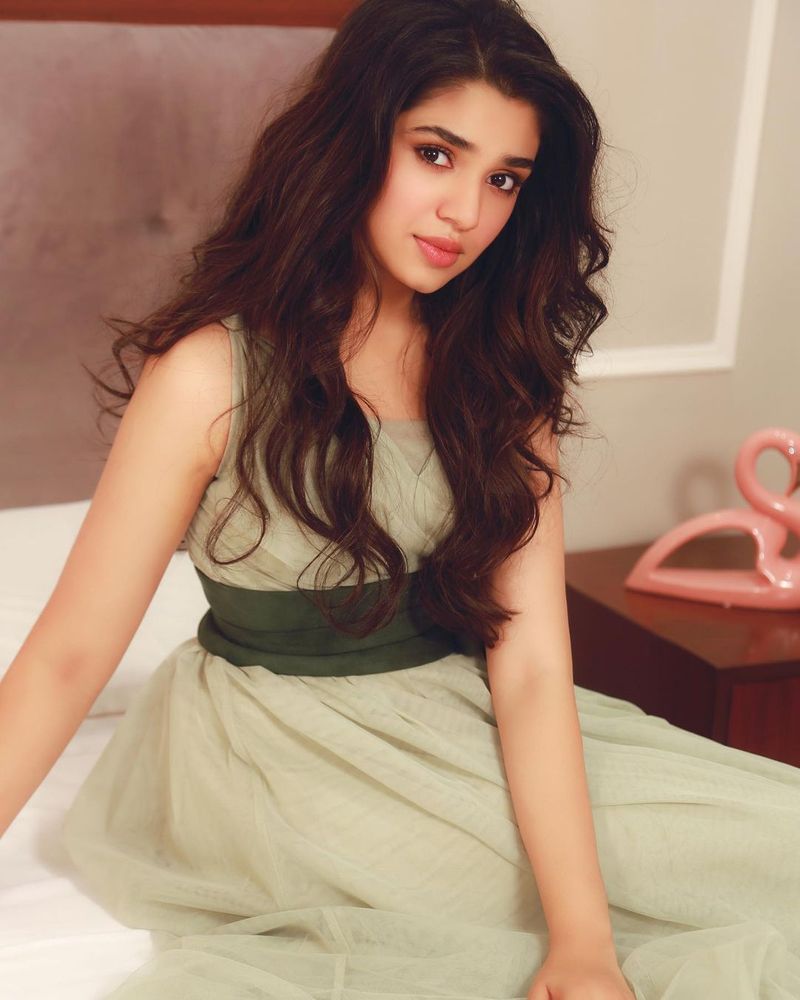 uppena fame krithi shetty hot pose in bed netizens mind blow pics viral