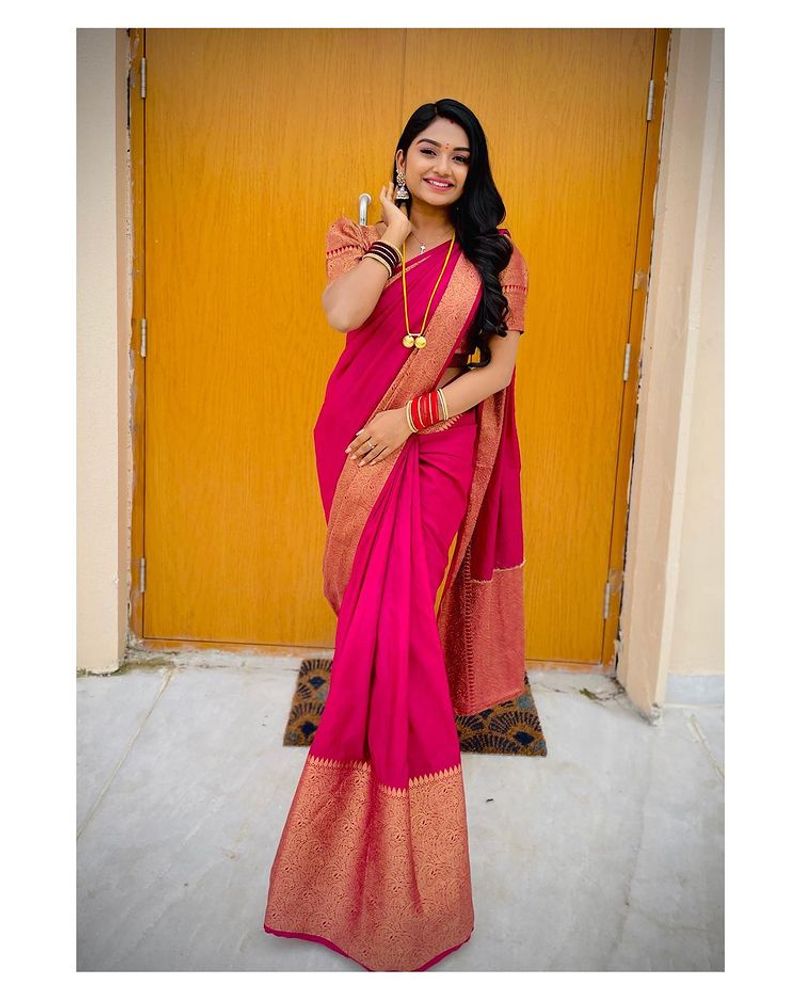 Chithi 2 serial fame bridal look photos goes viral in internet
