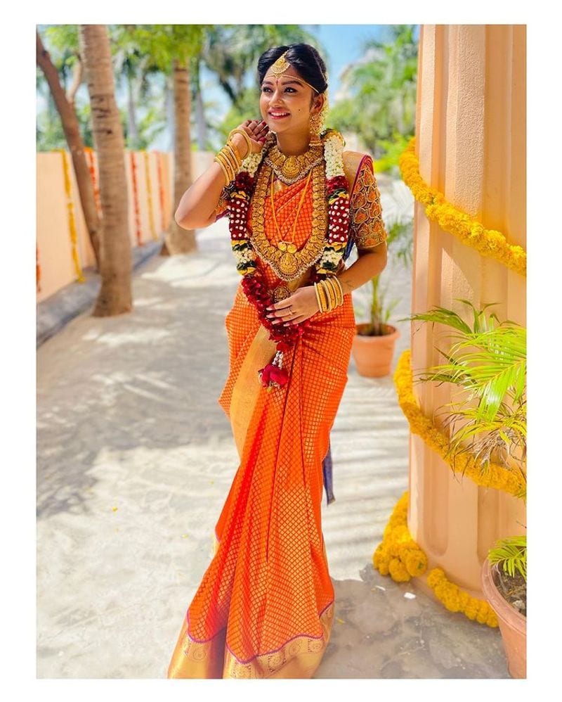 Chithi 2 serial fame bridal look photos goes viral in internet