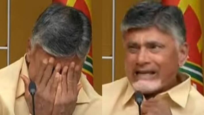 Chandrababu Breakdown in Tears During in Press Meet Chandrababu Breakdown in Tears During in Press Meet