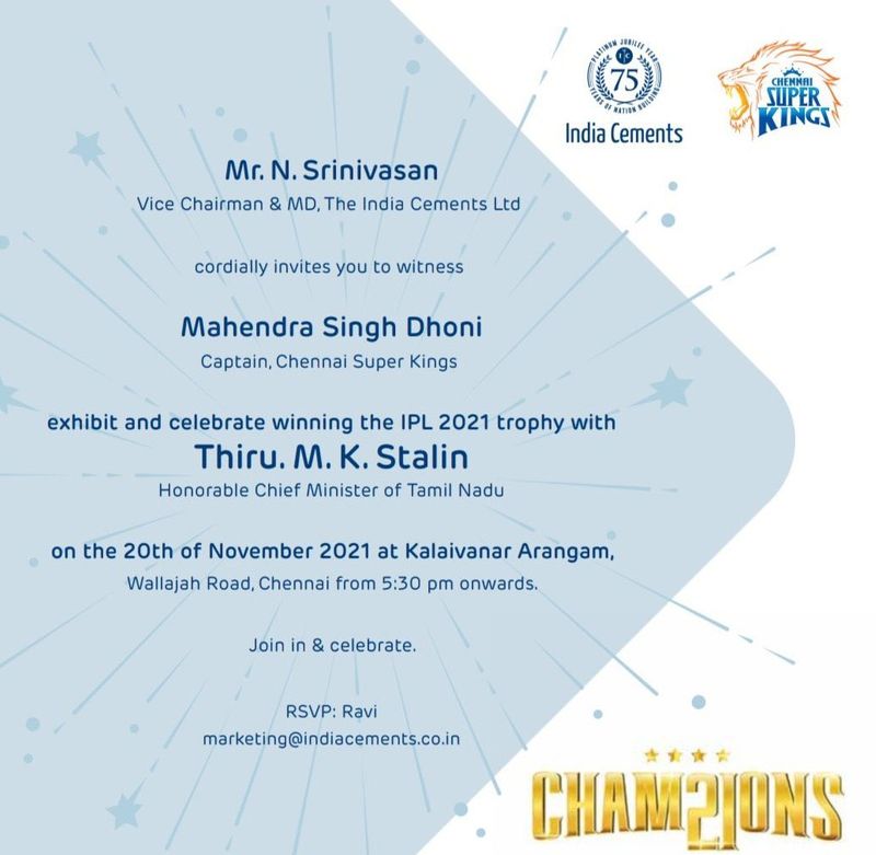 after T20 Worldcup 2021 defeat, CSK prepares for IPL Title Winner Celebrations, fans trolls MS Dhoni