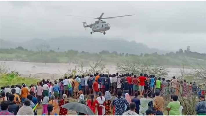 Andhra Pradesh Flood Death River Navy Helicopter Andhra Pradesh Flood Death River Navy Helicopter