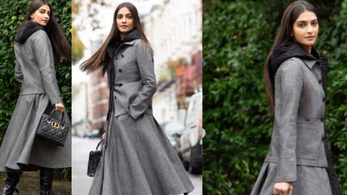 Sonam Kapoor in coat and woollen skirt pics goes viral Sonam Kapoor in coat and woollen skirt pics goes viral