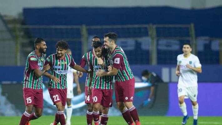 ISL 2021-22 LIVE: ATK Mohun Bagan vs Kerala Blasters: Hugo Boumous brace sees ATKMB cruise to 3-1 lead in first half ISL 2021-22 LIVE: ATK Mohun Bagan vs Kerala Blasters: Hugo Boumous brace sees ATKMB cruise to 3-1 lead in first half