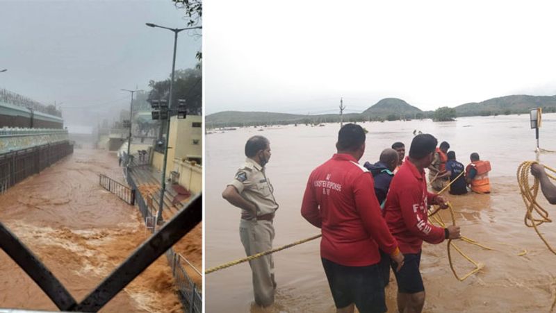 Andhra flash floods 50 passengers travelling in RTC buses washed away 12 dead pod